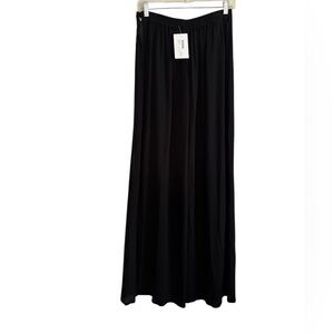 Black Maxi Wide Leg Pants for Casual Wear